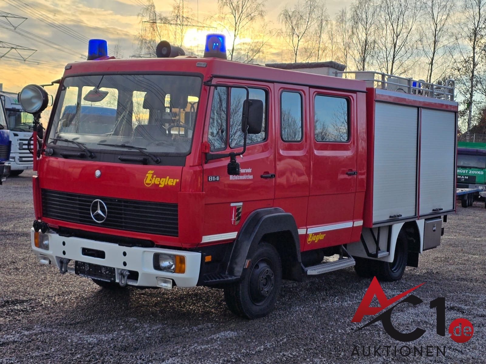 Mercedes-Benz 814 F LF 8/6 So. KFZ Löschfahrzeug Aufbau Ziegler